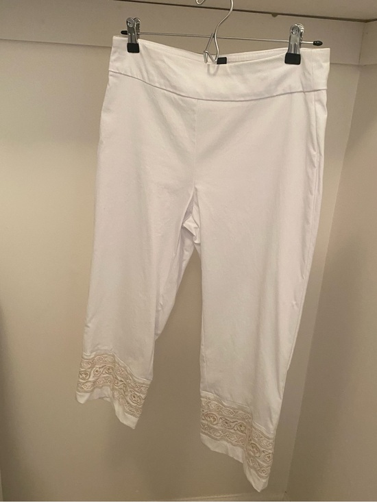 JM Collection Pants - JM White pants with Gold Accent Border MP